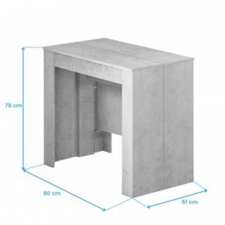 Mesa extensible gris - Cómoda