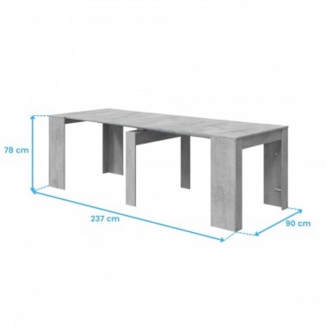 Mesa extensible gris - Cómoda