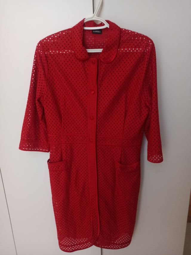 Copricostume La Perla rosso traforato