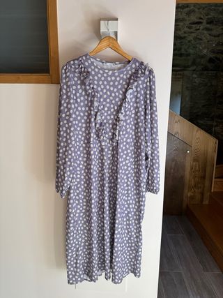 Vestido Zara lunares midi M