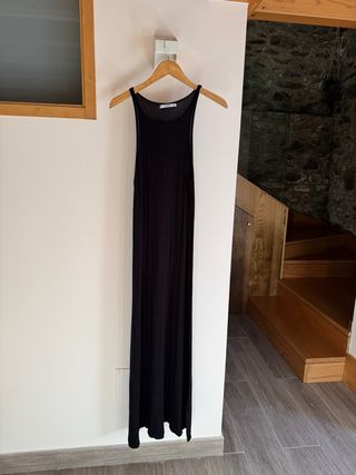 Vestido largo Pull&Bear negro L