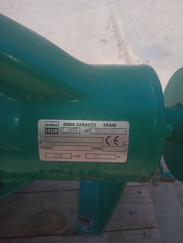 Bomba de agua itur