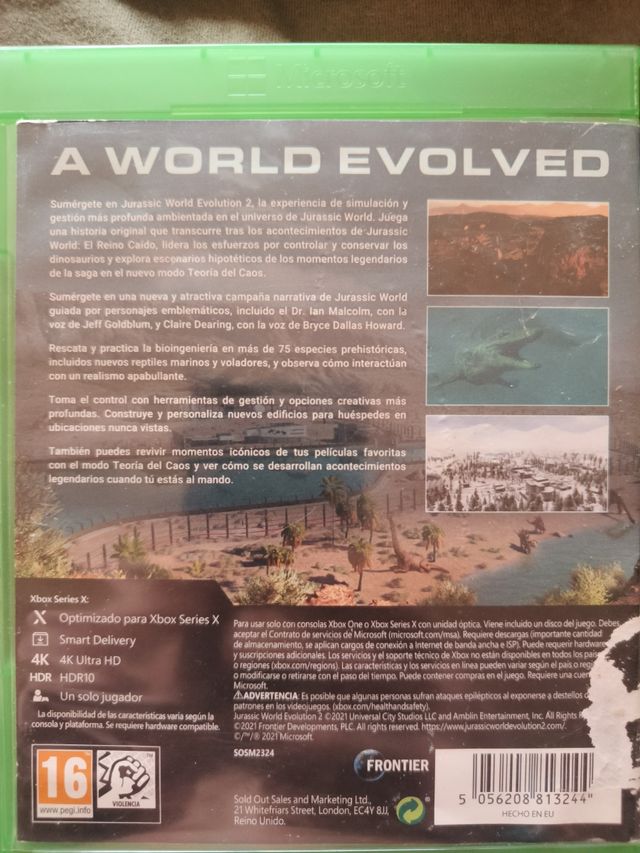 Xbox Jurassic World Evolution 2