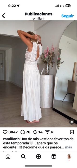 Vestido blanco Zara - Talla S Agotado en web.