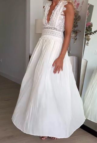 Vestido blanco Zara - Talla S Agotado en web.