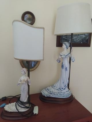 2 Lampade Ceramica Vintage