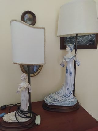 2 Lampade Ceramica Vintage