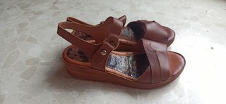 Sandalias cuña Marila marrón 38