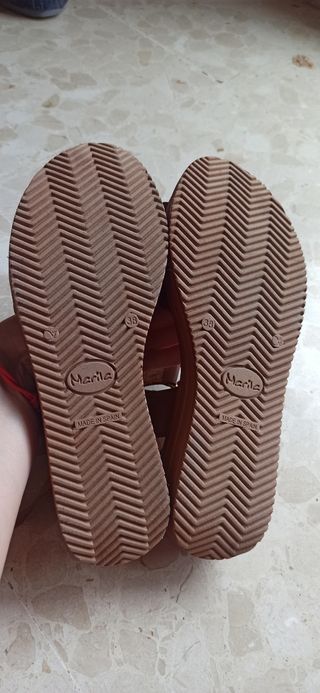Sandalias cuña Marila marrón 38
