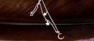 Pulsera plata Luna & Estrella