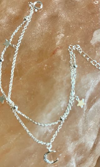 Pulsera plata Luna & Estrella