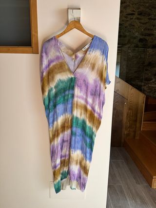 Vestido Zara túnica multicolor M-L