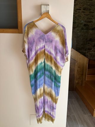 Vestido Zara túnica multicolor M-L