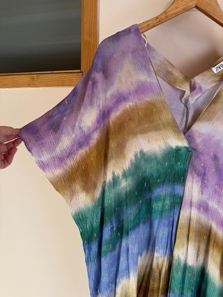 Vestido Zara túnica multicolor M-L