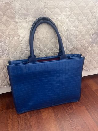 Borsa a mano blu