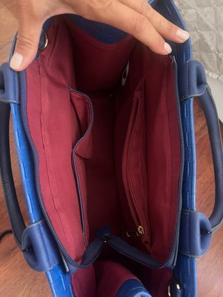 Borsa a mano blu