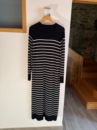 Vestido Zara rayas largo XL
