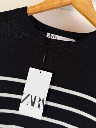 Vestido Zara rayas largo XL
