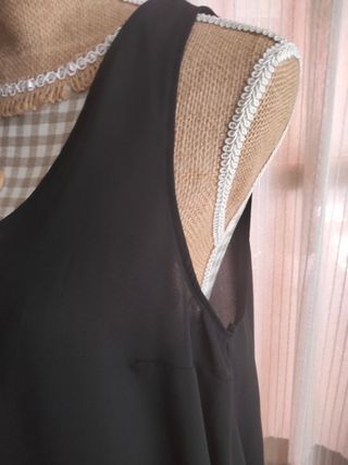 Blusa negra gasa - elegante