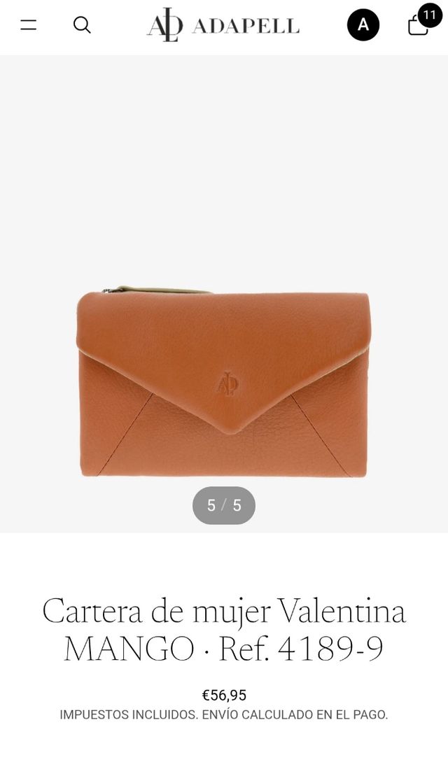 Cartera de piel mujer Valentina MANGO