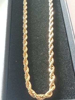 Cordón trenzado goldfilled auténtico.