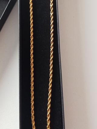 Cordón trenzado goldfilled auténtico.