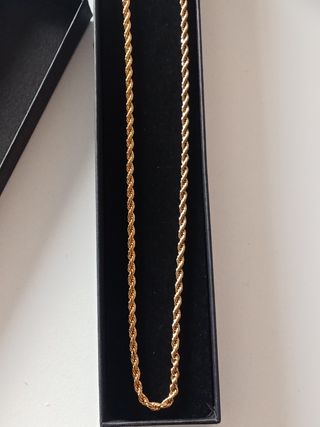 Cordón trenzado goldfilled auténtico.