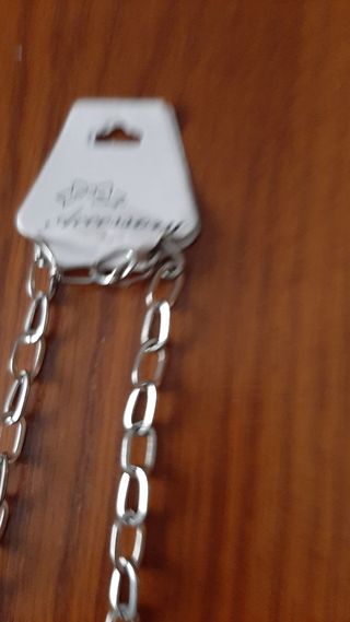 Collana lunga rossa e argento