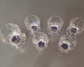 Juego vasos whisky - 6 piezas + cubitera