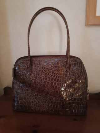 Bolso marrón cocodrilo