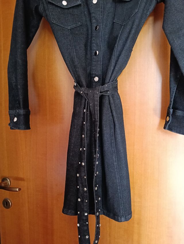 Vestito Jeans Nero Donna Tg M