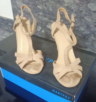 Sandalias MARYPAZ beige tacón