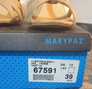 Sandalias MARYPAZ beige tacón