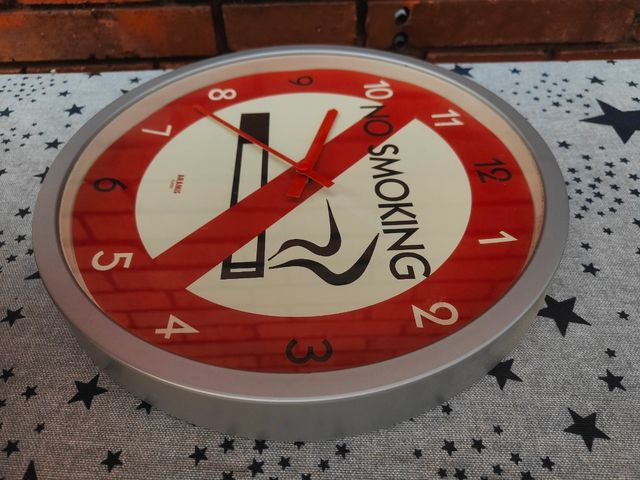 Reloj de pared Aramis "No Smoking" vintage