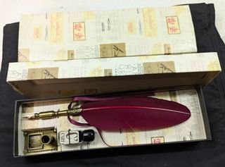 Penna D'Oca Bordeaux Calamaio Inchiostro C'art