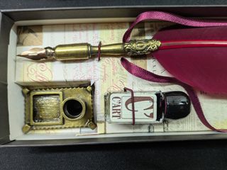 Penna D'Oca Bordeaux Calamaio Inchiostro C'art