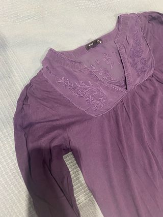 Camiseta Massimo Dutti morada