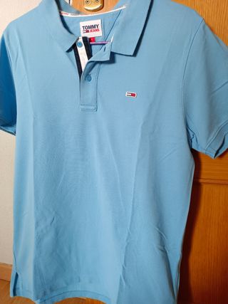 Polo Tommy Jeans azul - Talla L