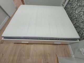 Cama BRIMNES IKEA 160x200 con Colchón VESTERÖY