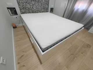 Cama BRIMNES IKEA 160x200 con Colchón VESTERÖY