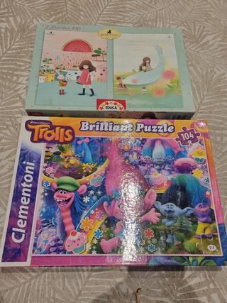 Puzzle infantil Santoro 100 piezas y Trolls 104