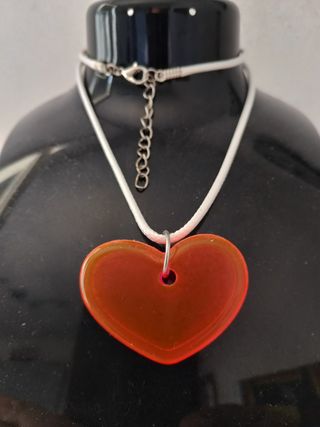 Collana cuore arancio