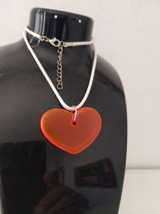 Collana cuore arancio
