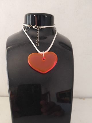 Collana cuore arancio