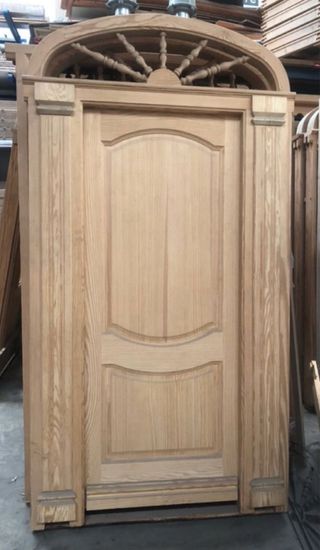 Puerta exterior madera maciza