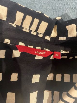 Camisa LAGA M - Negra y beige