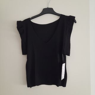 Top negro sin mangas - Talla única