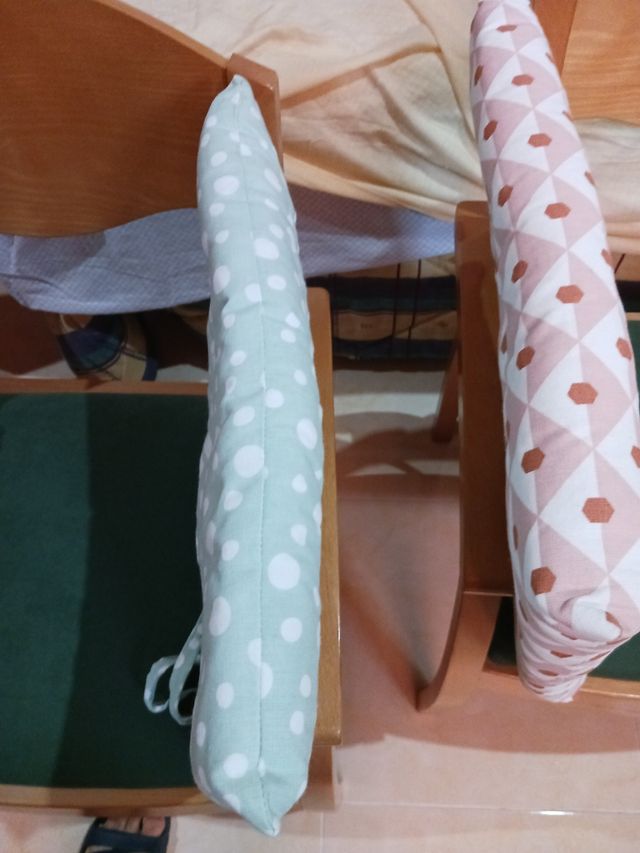 Cojín asiento - Rosa y marrón