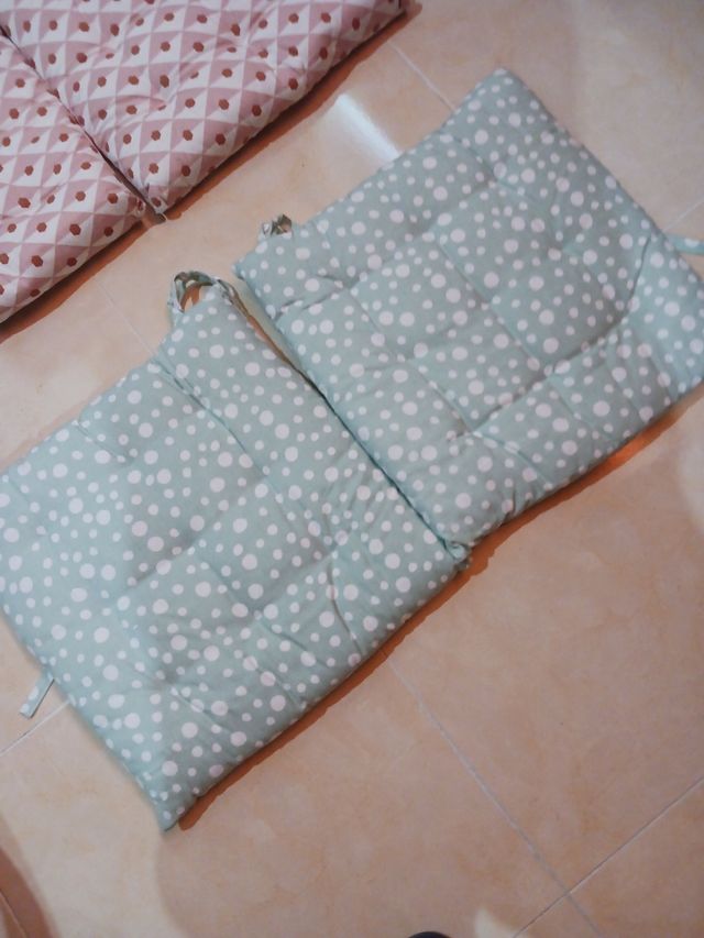 Cojín asiento - Rosa y marrón