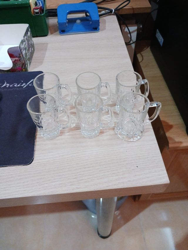 6 Vasos chupitos cristal